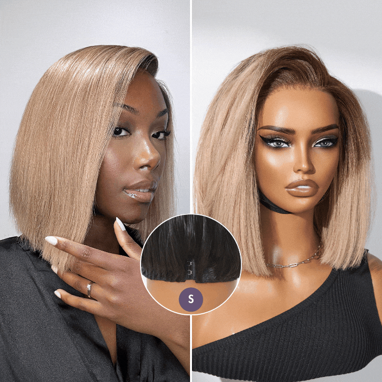 Glueless HD Lace Bob T-Part Lace Human Hair Wig - Blonde | 8"-14"