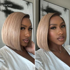 Glueless HD Lace Bob T-Part Lace Human Hair Wig - Blonde | 8"-14"