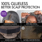 Glueless HD Lace Straight T-Part Lace Human Hair Wig - Grey 180% Density | 10"-28"