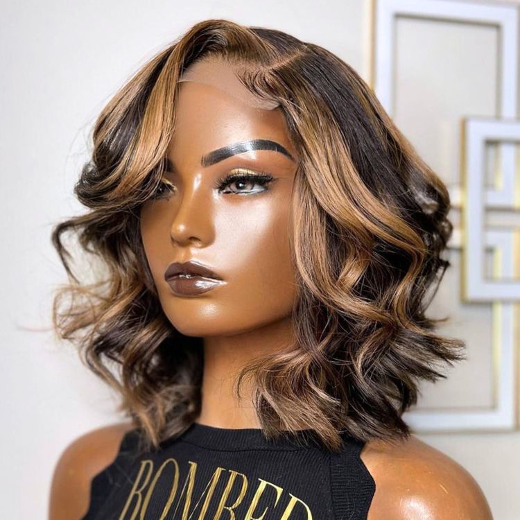 Glueless HD Lace Loose Wave T-Part Lace Human Hair Wig - Red | 8"-14"
