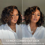 Glueless HD Lace Curly T-Part Lace Human Hair Wig - Grey | 10"-28"