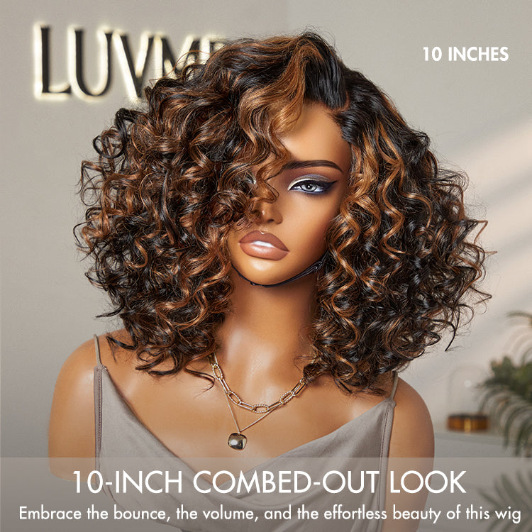 Glueless HD Lace Curly T-Part Lace Human Hair Wig - Grey | 10"-28"