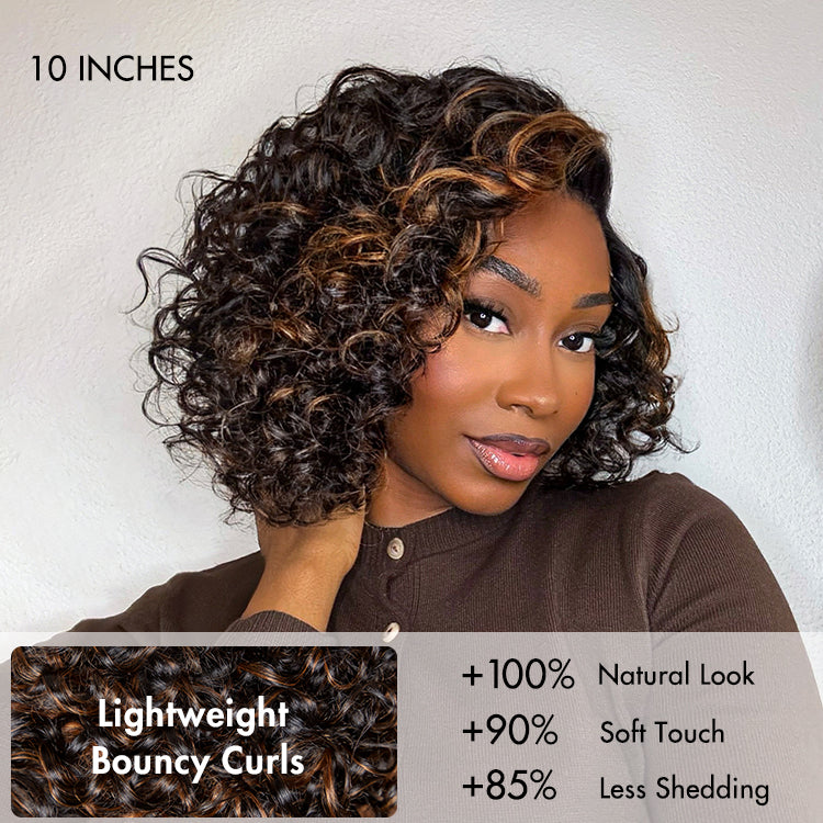 Glueless HD Lace Loose Wave T-Part Lace Human Hair Wig - Blonde | 10"-28"