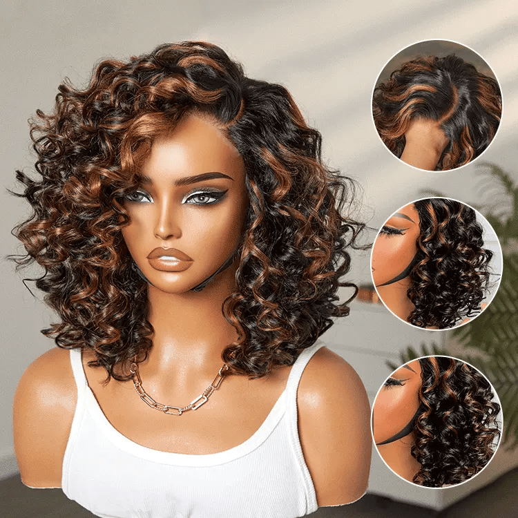 Glueless HD Lace Loose Wave T-Part Lace Human Hair Wig - Blonde | 10"-28"