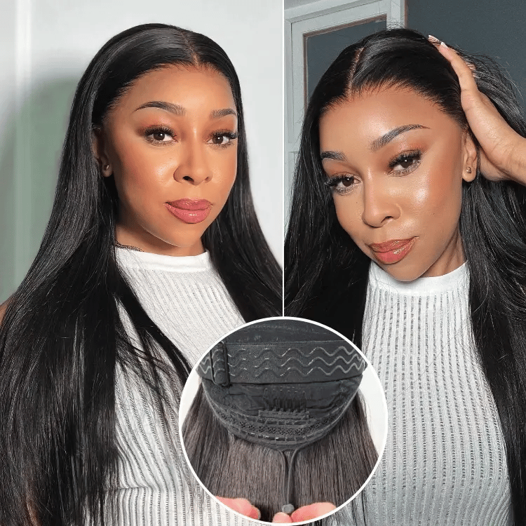 Glueless Straight T-Part Lace Human Hair Wig - Blonde | 10"-28"