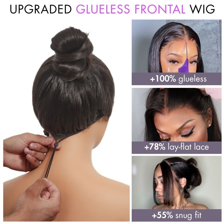 Glueless Straight T-Part Lace Human Hair Wig - Blonde | 10"-28"