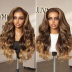 Glueless HD Lace Body Wave T-Part Lace Human Hair Wig - Highlight 180% Density | 10"-28"