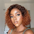 Glueless HD Lace Pixie T-Part Lace Human Hair Wig - Red | 8"-14"