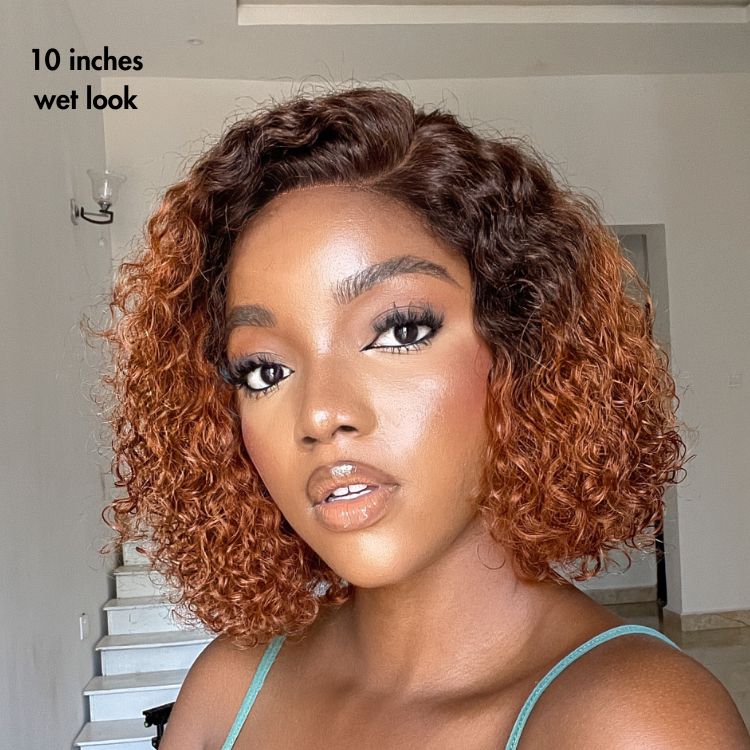 Glueless HD Lace Pixie T-Part Lace Human Hair Wig - Red | 8"-14"