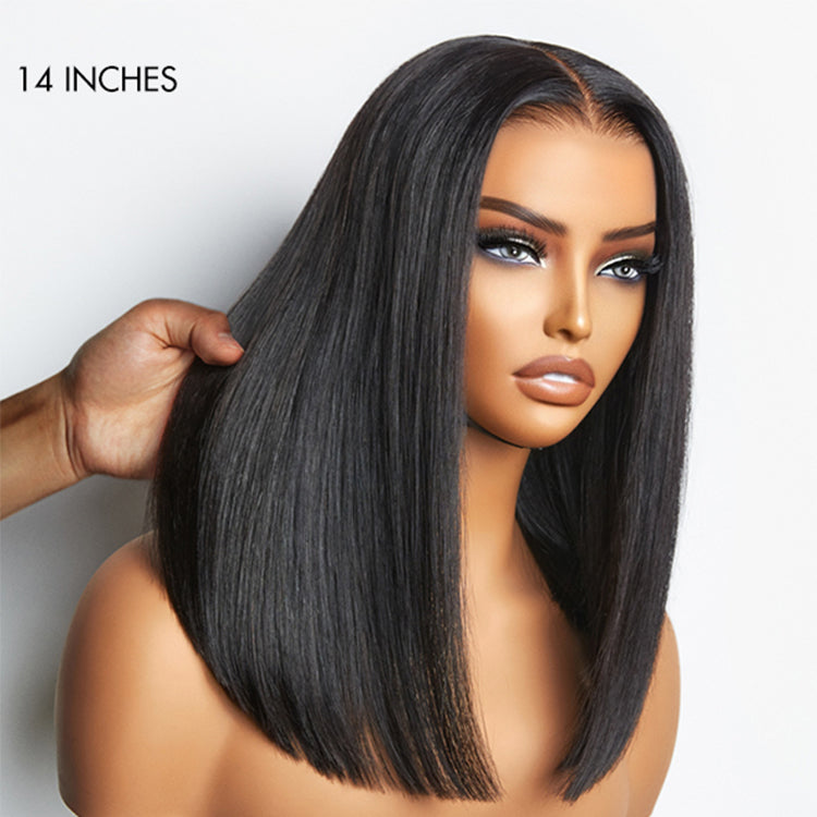 Glueless Bob 5X5 Closure Human Hair Wig - Blonde | 8"-14"