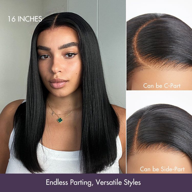 Glueless Bob 5X5 Closure Human Hair Wig - Blonde | 8"-14"