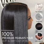 Glueless Bob 5X5 Closure Human Hair Wig - Blonde | 8"-14"