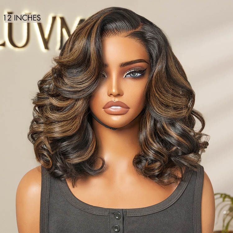 Glueless HD Lace Water Wave T-Part Lace Human Hair Wig - Highlight 200% Density | 10"-28"