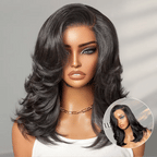 Glueless HD Lace Layered U-Part Human Hair Wig - Red | 8"-14"