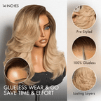 Glueless HD Lace Layered T-Part Lace Human Hair Wig - Red | 10"-28"