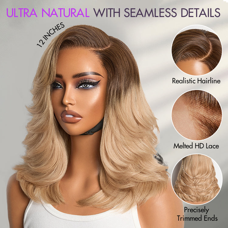 Glueless HD Lace Layered T-Part Lace Human Hair Wig - Red | 10"-28"