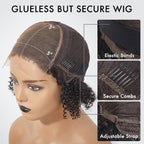 Glueless Layered T-Part Lace Human Hair Wig - Red | 8"-14"