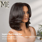 Glueless Layered T-Part Lace Human Hair Wig - Red | 8"-14"