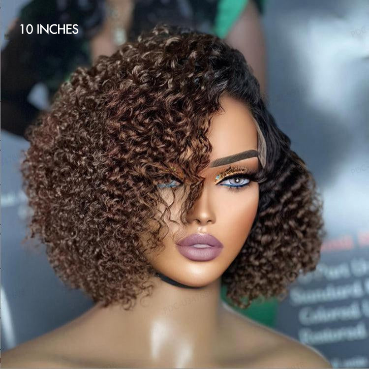 Glueless HD Lace Curly T-Part Lace Human Hair Wig - Red | 10"-28"
