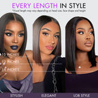 Glueless HD Lace Bob T-Part Lace Human Hair Wig - Highlight | 8"-14"