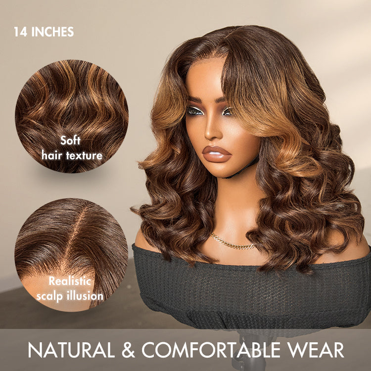 Glueless HD Lace Loose Wave T-Part Lace Human Hair Wig - Red 180% Density | 10"-28"