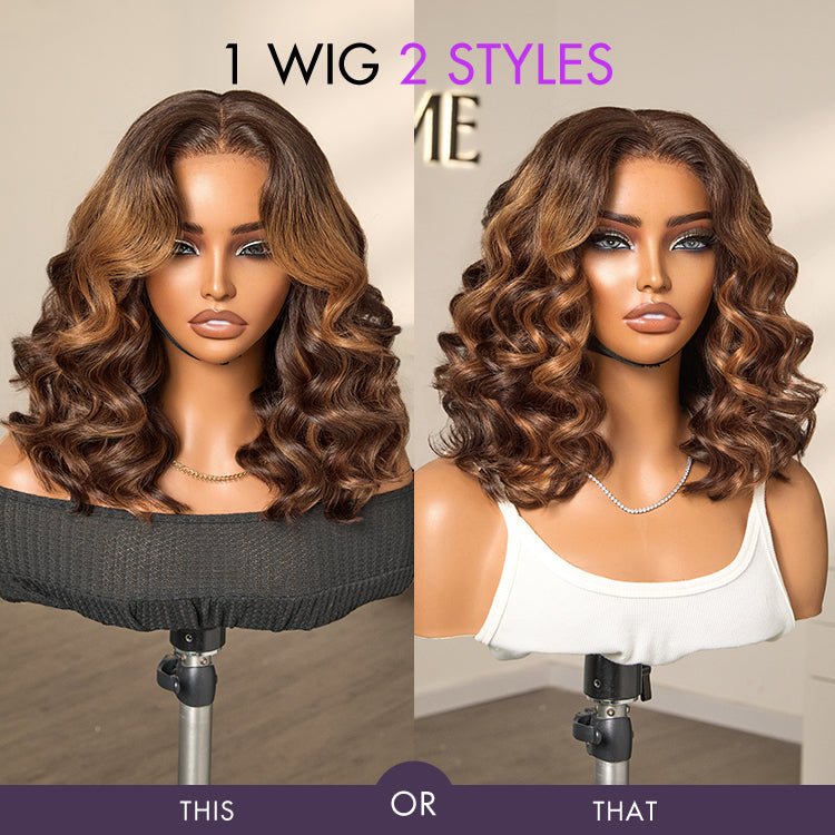Glueless HD Lace Loose Wave T-Part Lace Human Hair Wig - Red 180% Density | 10"-28"
