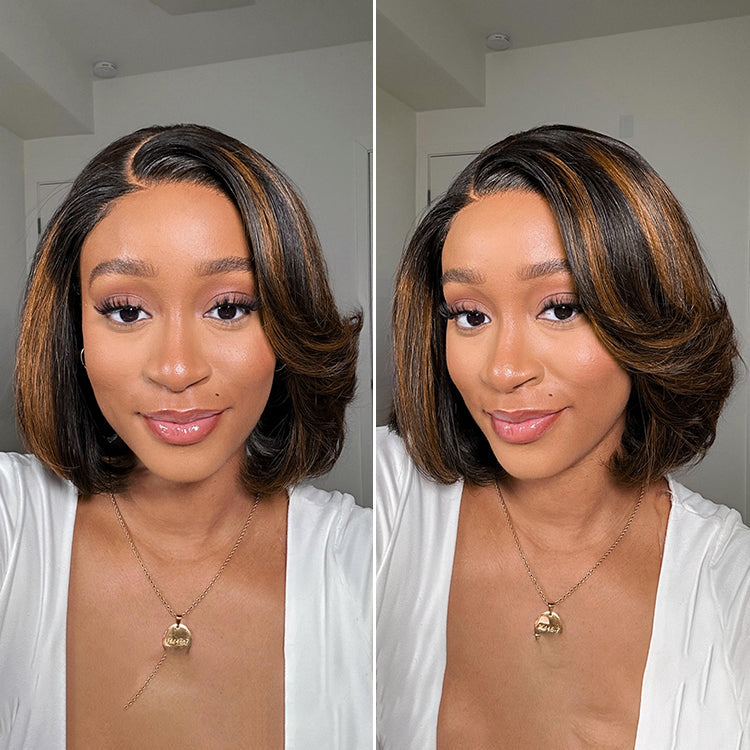 Glueless Layered 5X5 Closure Human Hair Wig - Red | 8"-14"