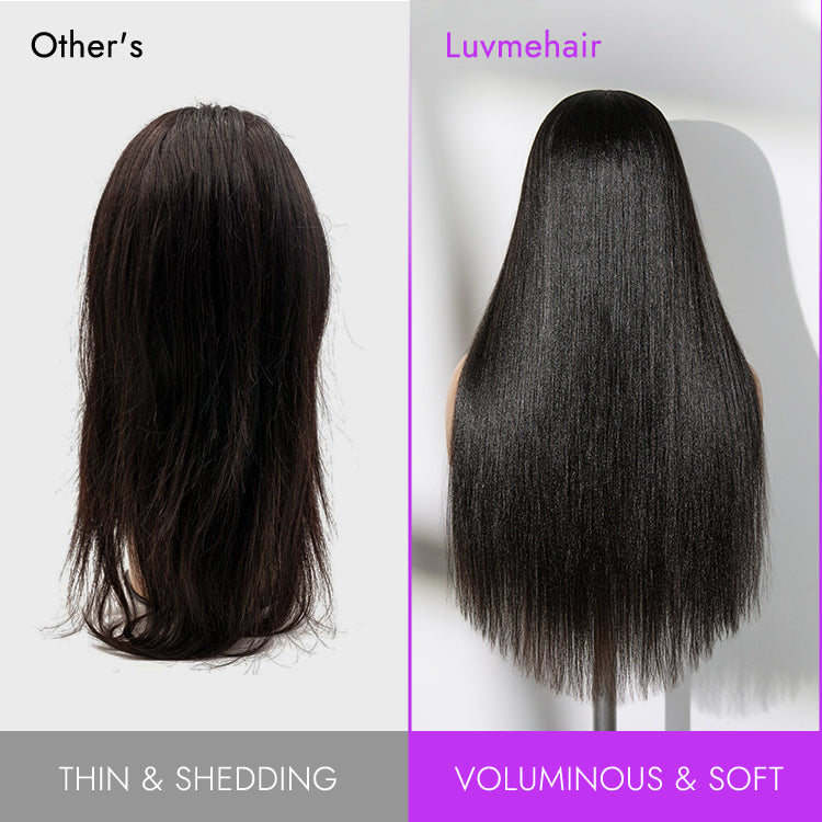 Glueless Kinky Straight Headband Human Hair Wig 180% Density | 10"-28"