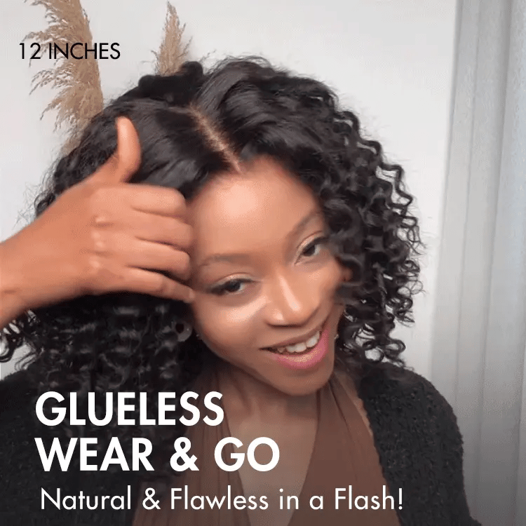 Glueless Curly T-Part Lace Human Hair Wig - Grey | 10"-28"