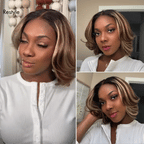 Glueless Layered T-Part Lace Human Hair Wig - Red | 8"-14"