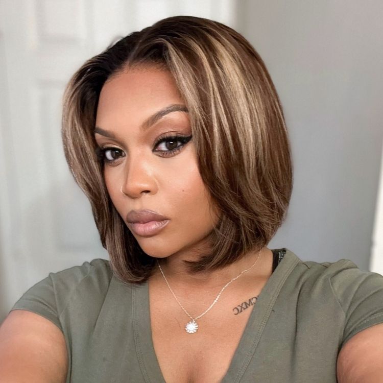Glueless Layered T-Part Lace Human Hair Wig - Red | 8"-14"