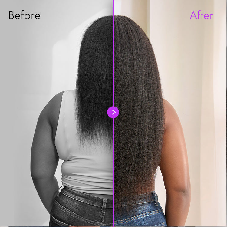 Glueless Kinky Straight Human Hair Wig | 10"-28"