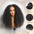 Glueless Kinky Straight Human Hair Wig | 10"-28"
