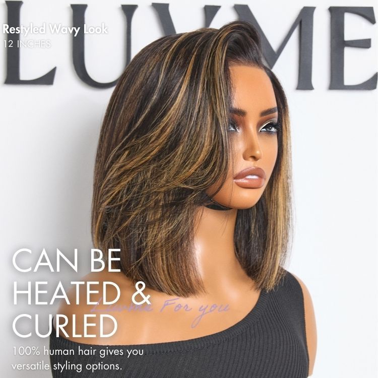 Glueless HD Lace Bob T-Part Lace Human Hair Wig - Highlight | 8"-14"