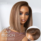 Glueless HD Lace Bob T-Part Lace Human Hair Wig - Highlight | 8"-14"