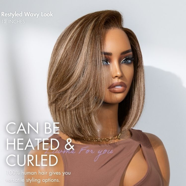 Glueless HD Lace Bob T-Part Lace Human Hair Wig - Highlight | 8"-14"