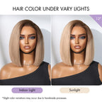 Glueless HD Lace Bob T-Part Lace Human Hair Wig - Blonde | 8"-14"