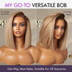Glueless HD Lace Bob T-Part Lace Human Hair Wig - Red | 8"-14"