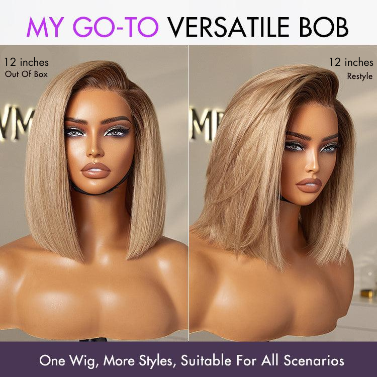 Glueless HD Lace Bob T-Part Lace Human Hair Wig - Red | 8"-14"