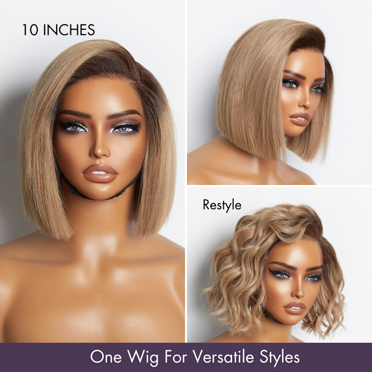 Glueless HD Lace Bob T-Part Lace Human Hair Wig - Red | 8"-14"