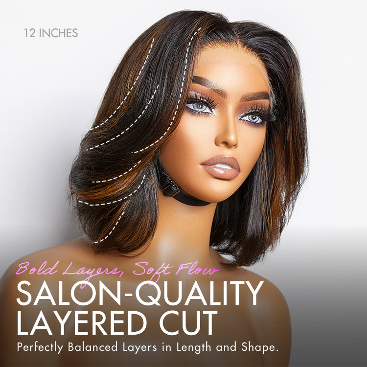 Glueless HD Lace Bob T-Part Lace Human Hair Wig - Red | 8"-14"
