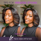 Glueless HD Lace Bob T-Part Lace Human Hair Wig - Red | 8"-14"