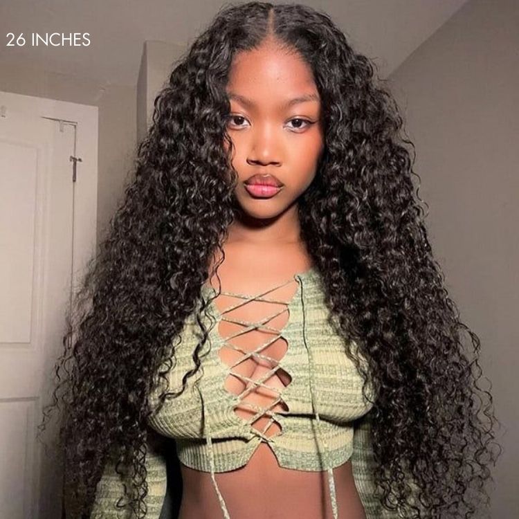 Glueless Curly U-Part Human Hair Wig - Brown 250% Density | 10"-28"