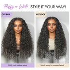 Glueless Curly U-Part Human Hair Wig - Brown 250% Density | 10"-28"