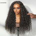 Glueless Curly U-Part Human Hair Wig - Brown 250% Density | 10"-28"