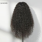 Glueless Curly U-Part Human Hair Wig - Brown 250% Density | 10"-28"