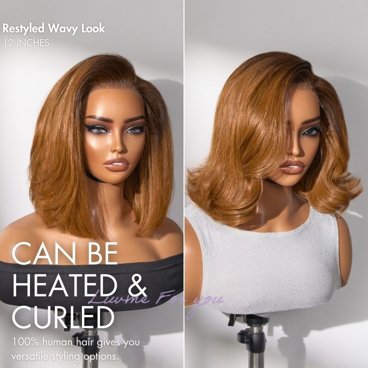 Glueless HD Lace Bob T-Part Lace Human Hair Wig - Red | 8"-14"