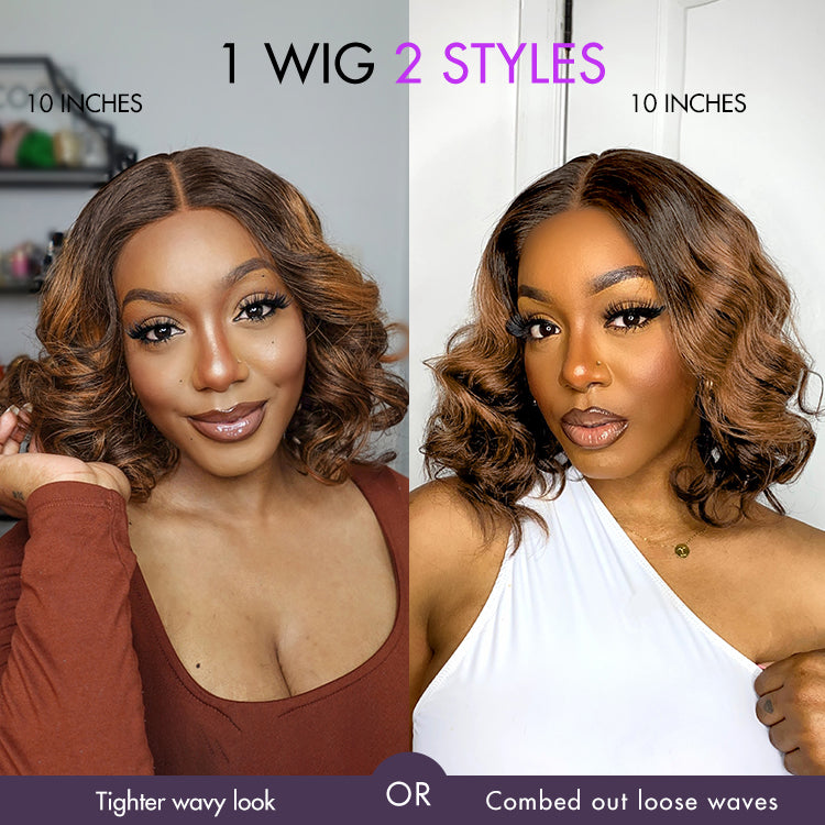 Glueless HD Lace Loose Wave T-Part Lace Human Hair Wig - Red 180% Density | 10"-28"
