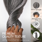 Glueless HD Lace Straight T-Part Lace Human Hair Wig - Grey 180% Density | 10"-28"