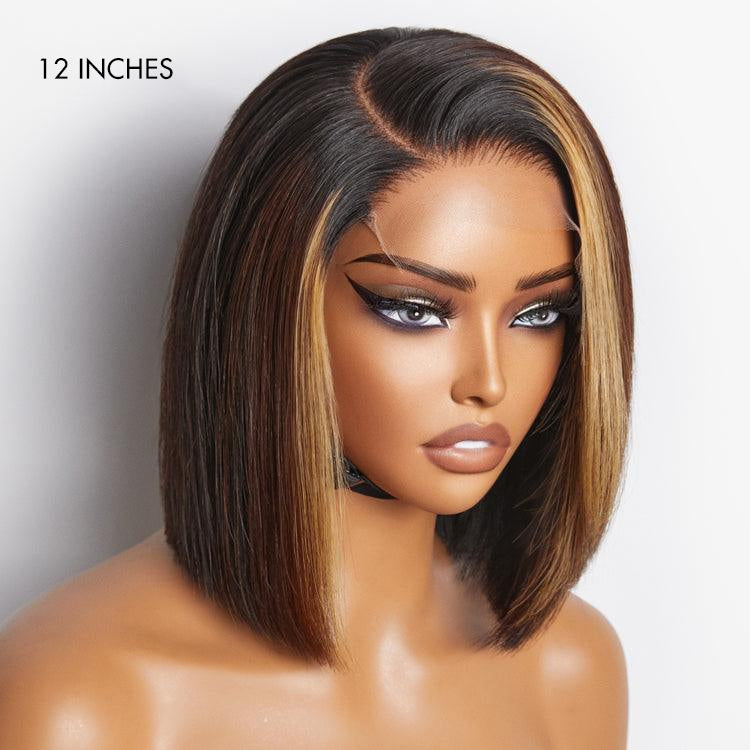 Glueless HD Lace Bob T-Part Lace Human Hair Wig - Red | 8"-14"